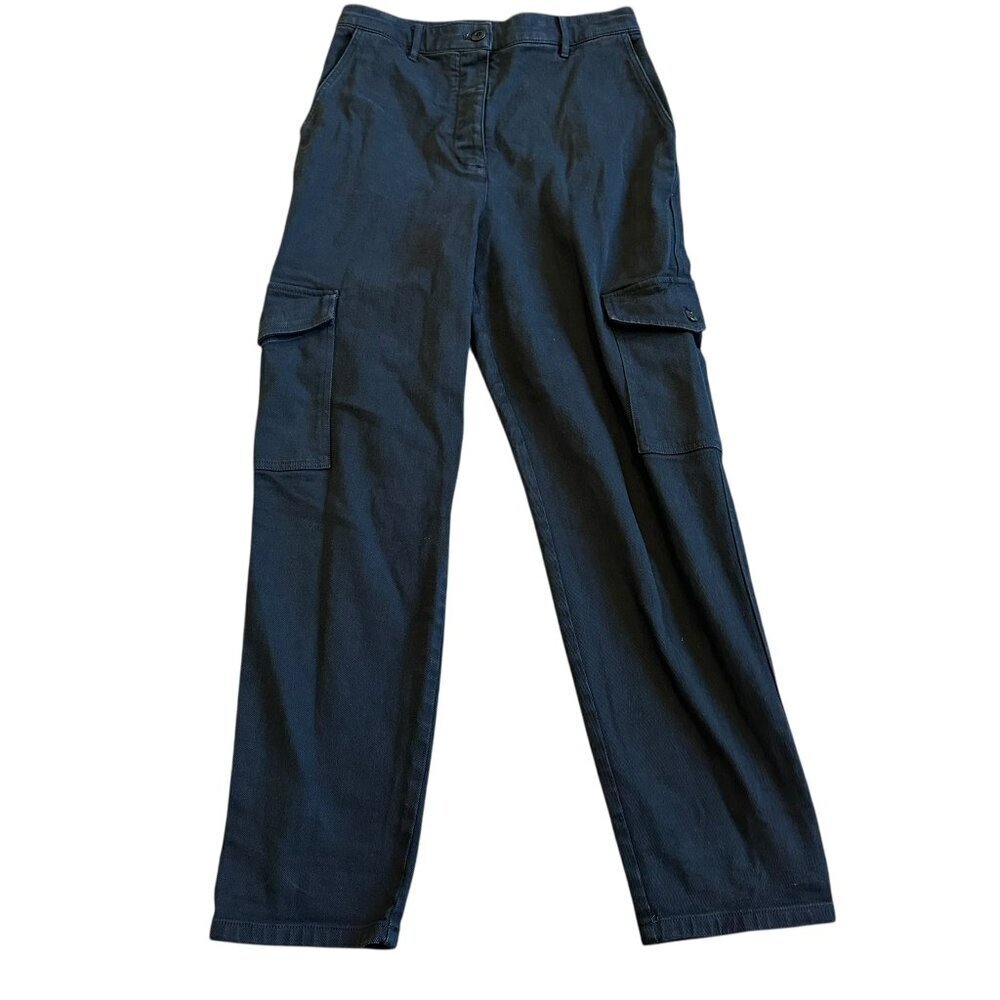 Wilfred Free Black Cargo Pants Wide Leg Adjustable With Utility Thick Size 10